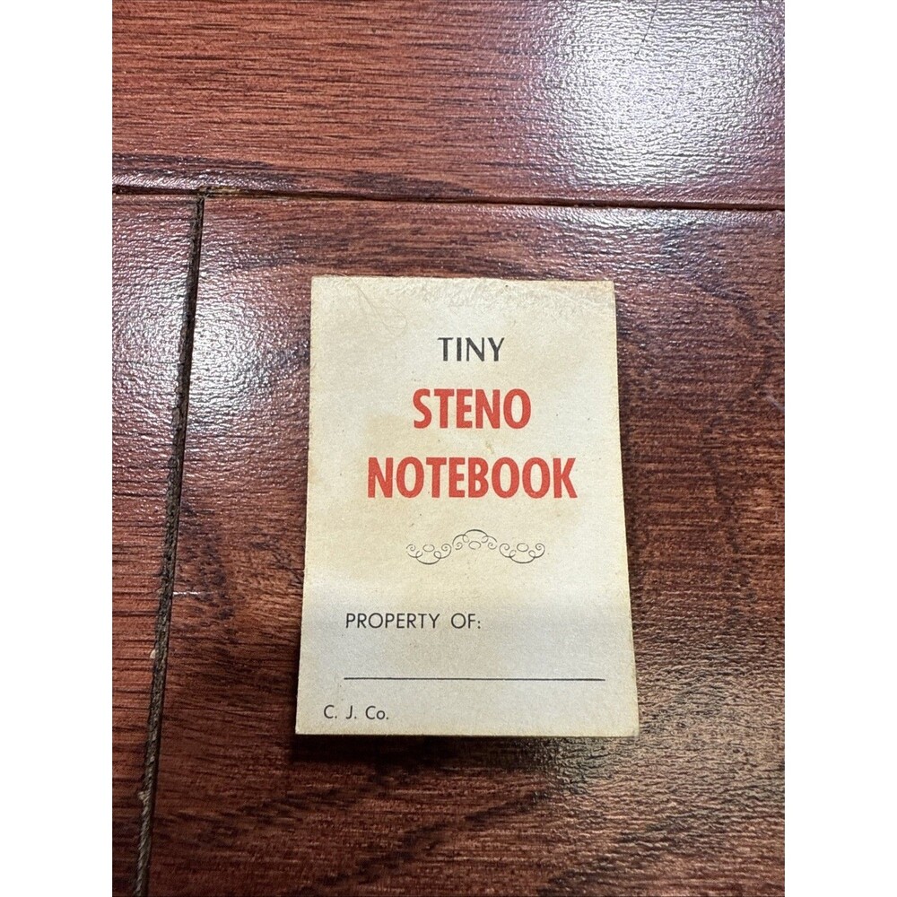 VINT 1950 CRACKER JACK TINY STENO NOTEBOOK PAD STENOGRAPHER GOOD COND
